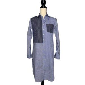 NWT Lauren Ralph Lauren Blue & White Shirt Dress